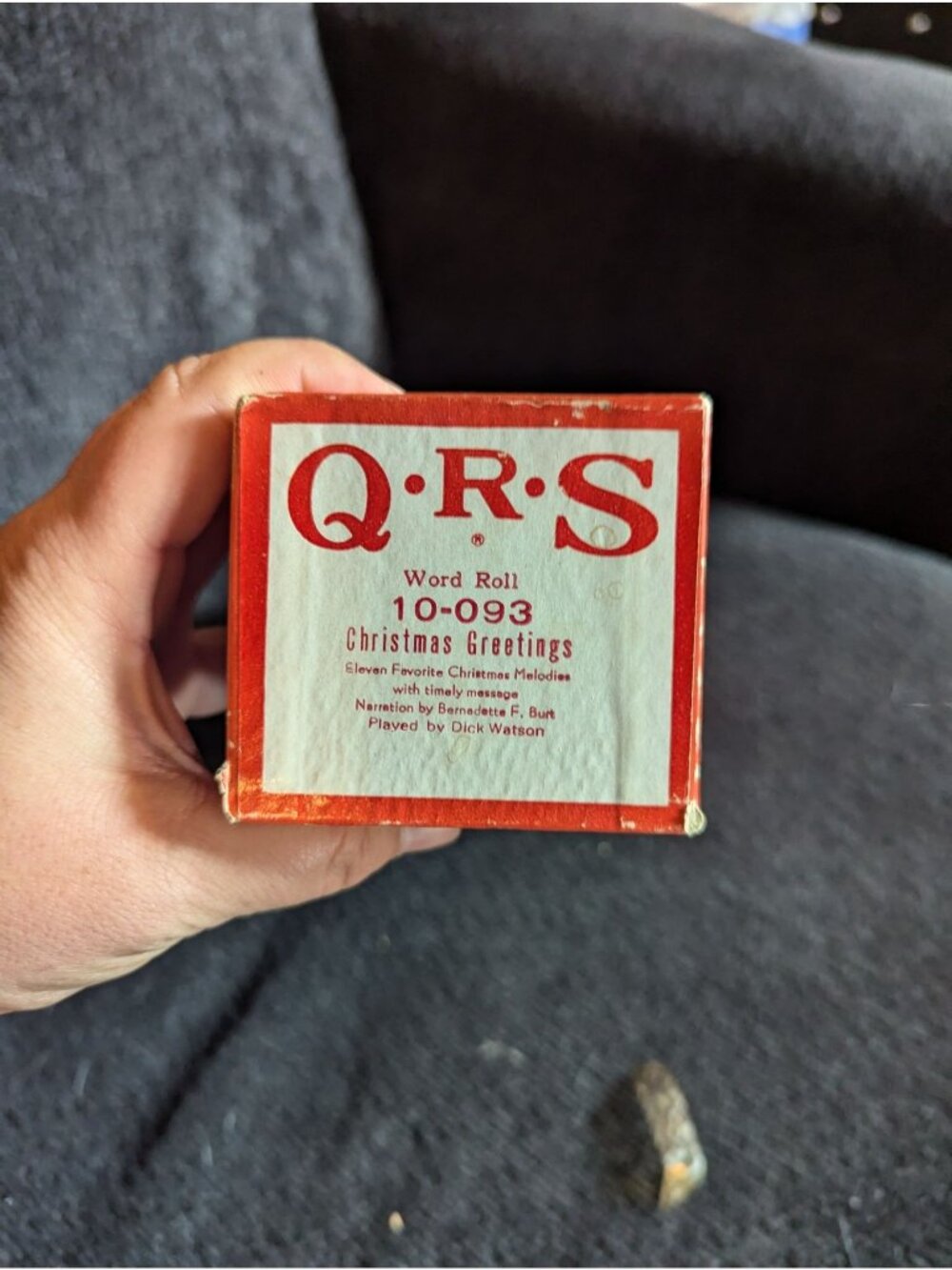 QRS Word Roll 10-093 Christmas Greetings Dick Watson